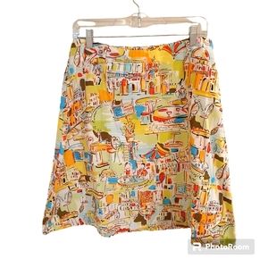 Skirtology Women's Florence Italy Print  A Line Skirt Size 10